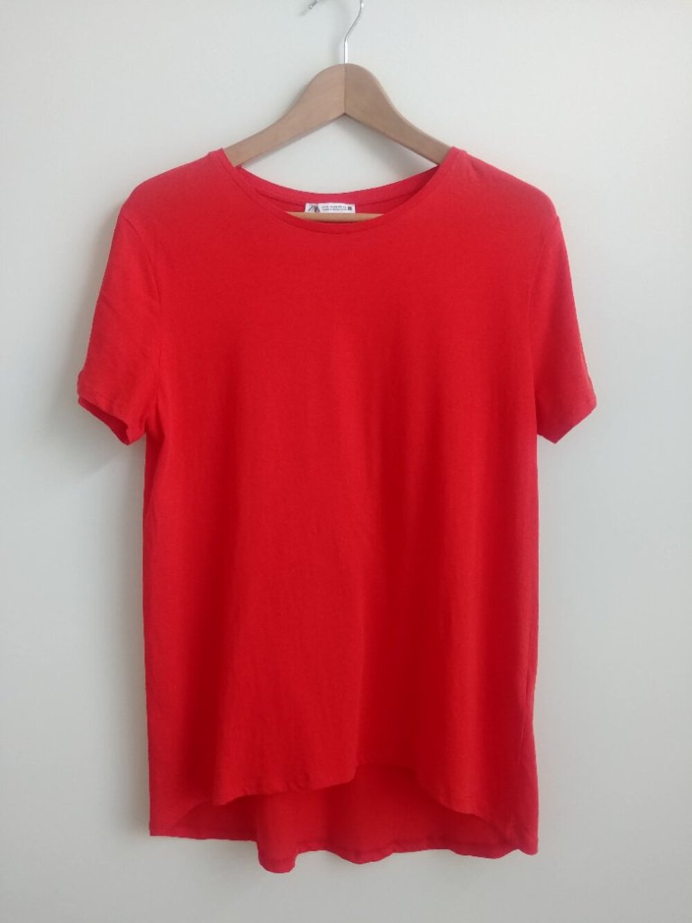 4/$20 Zara red 100% cotton tee top T-shirt
